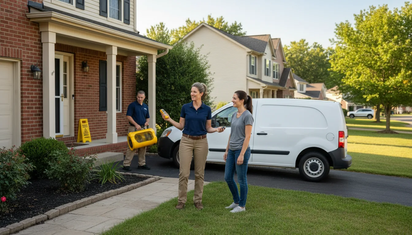 Residential water damage restoration in Plymouth Meeting, PA